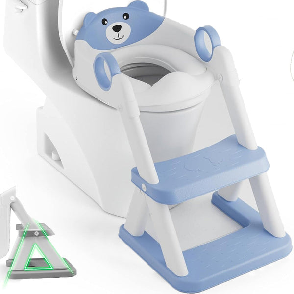 Potty Training Seat Ladder Kids Boys Girls Blue Toilet Training