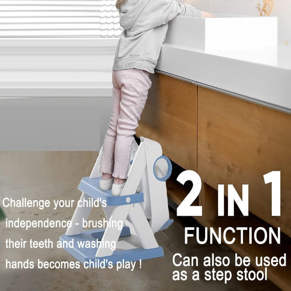 Potty Training Seat Ladder Kids Boys Girls Blue Toilet Training