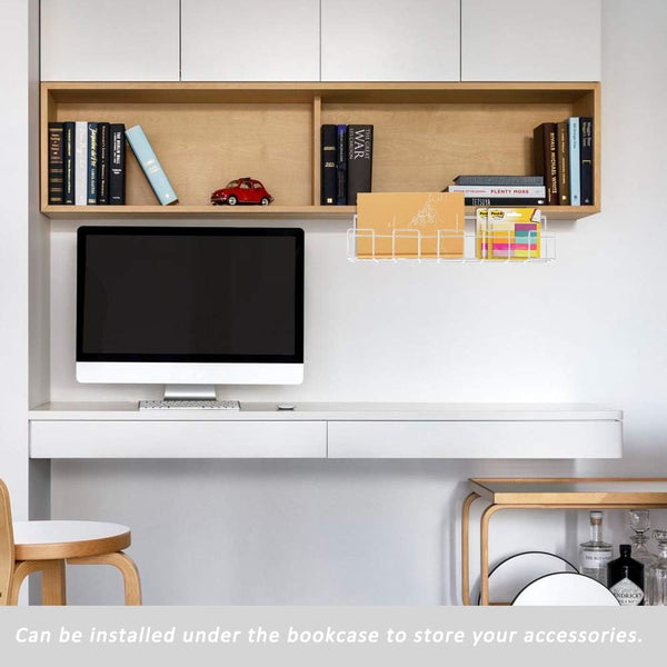 Vikus Under Desk Cable Management Tray 2 Pack White Cable Ties & Organisers