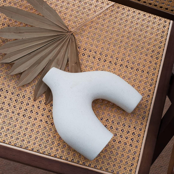 Ceramic Set Of 2 Modern White For Home Decor Vases