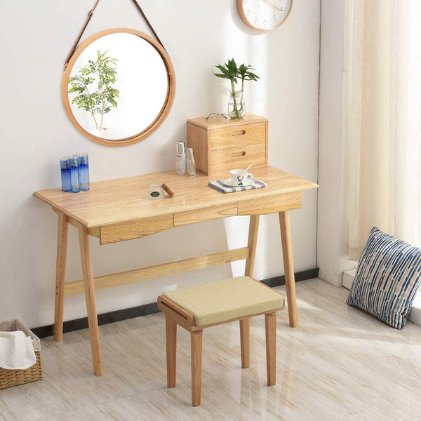 Hanging Round Wall Mirror 45 Cm Solid Bamboo Frame And Adjustable Leather Strap For Bathroom Bedroom Mirrors