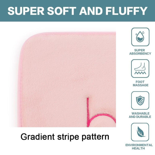 Carla Home Extra Thick Memory Foam & Super Comfort Bath Rug Mat For Bathroom (60 X 40 Cm Pink) Bath Mats Rugs & Toilet Covers