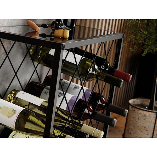 Carla Home Freestanding Metal Wine Rack For 25 Bottles Racks