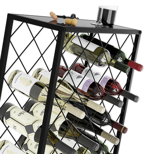 Carla Home Freestanding Metal Wine Rack For 25 Bottles Racks