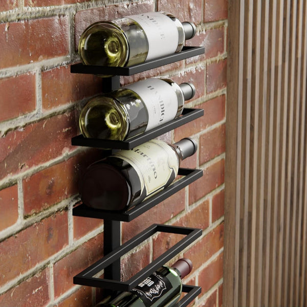 Carla Home Metal Wall Mount Wine Rack For Bottles Liquor Champagne (Holds 10 Bottles) Racks