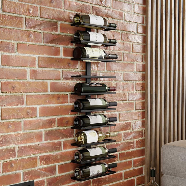 Carla Home Metal Wall Mount Wine Rack For Bottles Liquor Champagne (Holds 10 Bottles) Racks