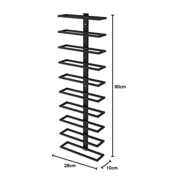 Carla Home Metal Wall Mount Wine Rack For Bottles Liquor Champagne (Holds 10 Bottles) Racks