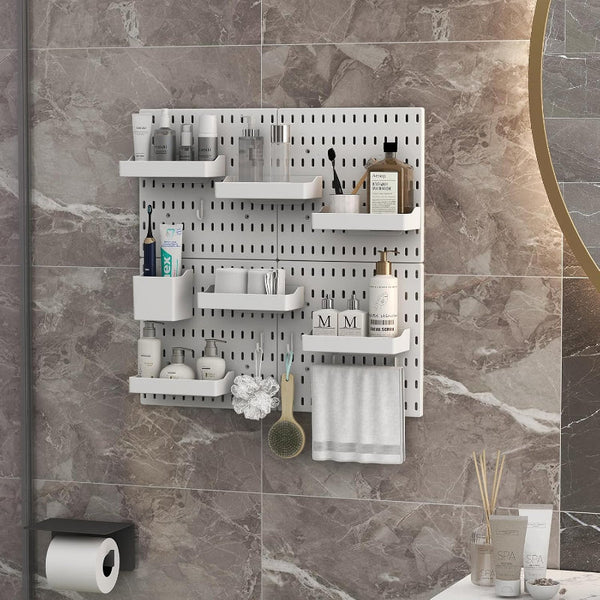 Carla Home Pegboard Combination Kit With 4 Pegboards And 18 Accessories Modular Hanging For Wall Organiser Hooks & Hangers