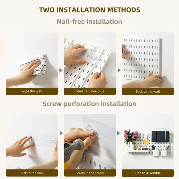 Carla Home Pegboard Combination Kit With 4 Pegboards And 18 Accessories Modular Hanging For Wall Organiser Hooks & Hangers