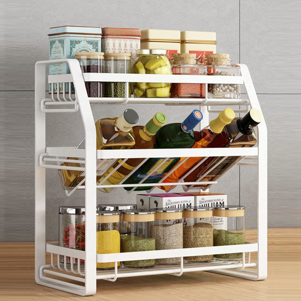 Carla Home 3 Tier Detachable Spice Rack Storage Organiser For Kitchen Countertop Spice Jars & Racks