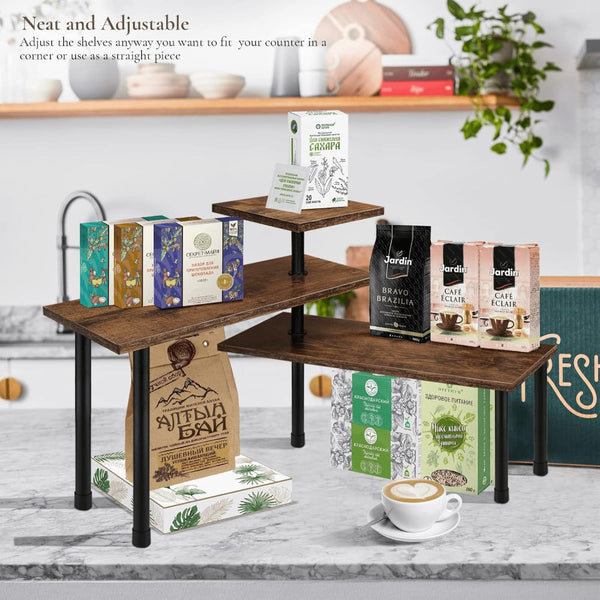 Carla Home 3 Tier Corner Shelf Kitchen Spice Rack Organiser Storage & Organisation Spice Jars & Racks