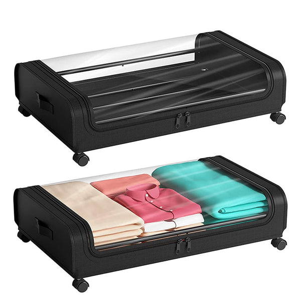 Carla Home Xxl Under Bed Rolling Storage Containers With 50L Large Capacity And Wheels Storage Bags