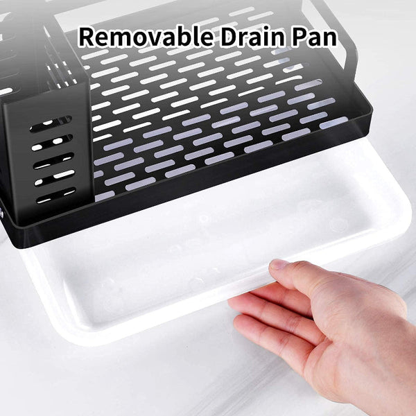 Carla Home Kitchen Sink Caddy Organizer With Sponge Soap & Brush Storage And Rag Rack Drain Tray Utensil Holder Bath Caddies & Trays