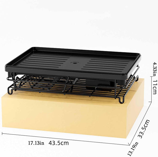 Carla Home 2 Tier Dish Drying Rack For Kitchen Counter With Drainboard Utensil Holder Cup & Cutlery Organizer Other Kitchen Storage