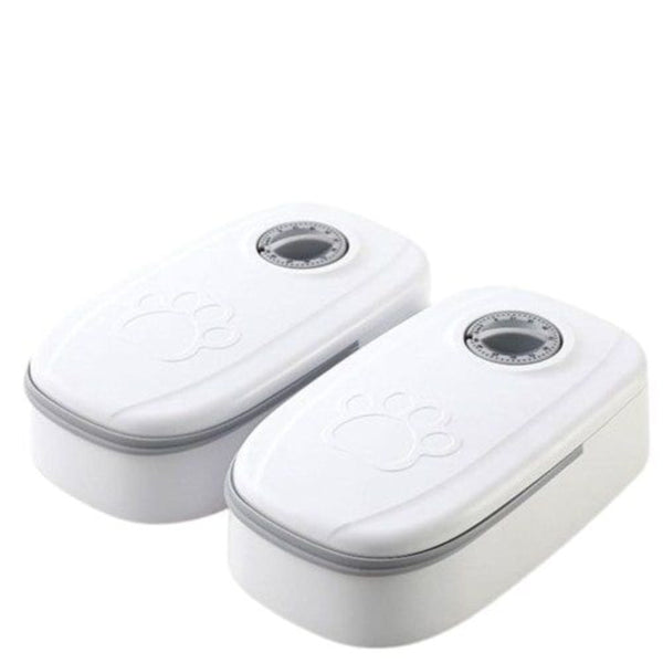 Carla Home 2 Meal Automatic Pet Feeder With Timer For Cat & Dog Wet Dry Food (Dual Bowl 700Ml) Dishes Feeders & Fountains