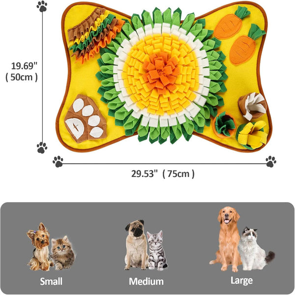 Carla Home Snuffle Interactive Feeding Mat Toy For Dogs & Pets Dog Feeding Mats