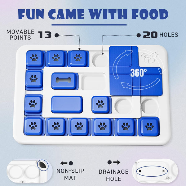Carla Home Interactive Dog Puzzle Toy Slow Feeder Treat Dispenser For Dogs & Cats Dog Toys
