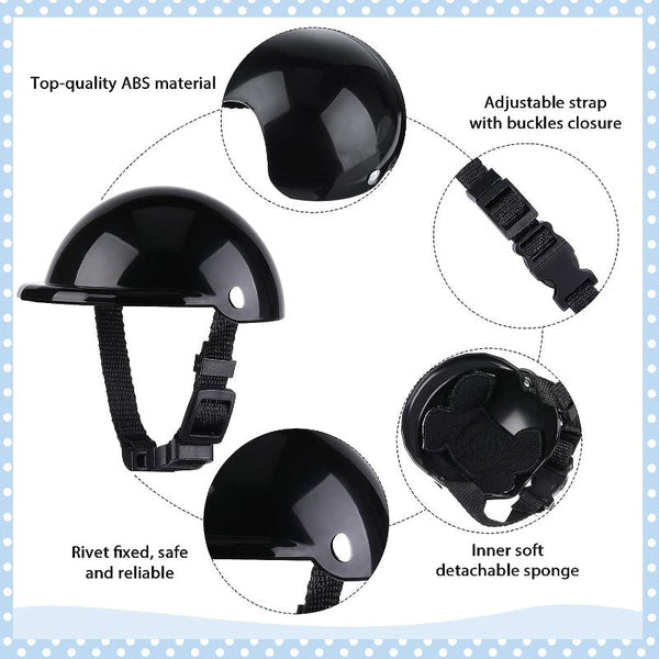 Vikus Dog Helmet Goggles Small Size Black Dog Costumes