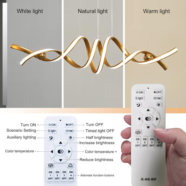 Modern Led Ceiling Chandelier 75W Smart Lamp (Golden Pendent Light) Chandeliers & Ceiling Fixtures