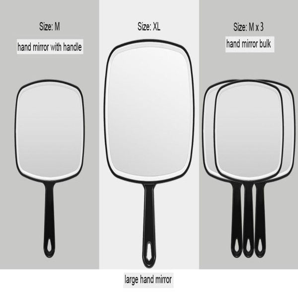 Extra Large Black Handheld Mirror With Handle (315 X 23 Cm) Mirrors