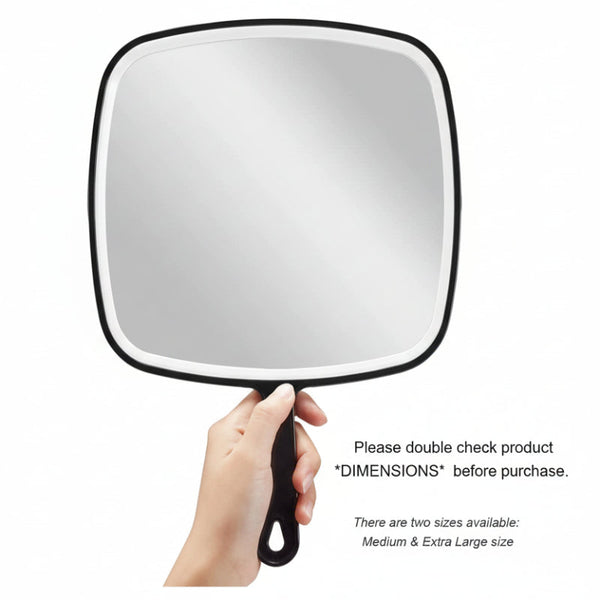 Extra Large Black Handheld Mirror With Handle (315 X 23 Cm) Mirrors