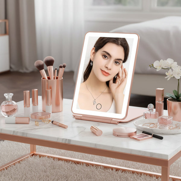 Led Travel Makeup Mirror 3 Light Modes Usb Makeup Mirrors