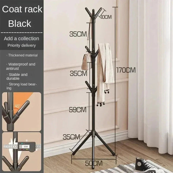 Floor To Clothes And Hats Rack Holder Coat & Hat Racks