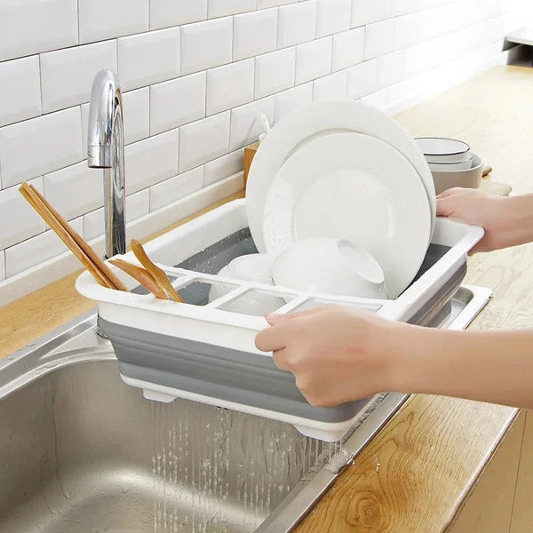 Foldable Kitchen Dish Rack Storage Tray Racks & Holders