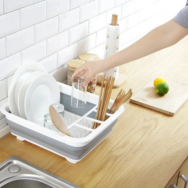 Foldable Kitchen Dish Rack Storage Tray Racks & Holders