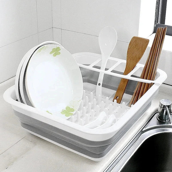 Foldable Kitchen Dish Rack Storage Tray Racks & Holders