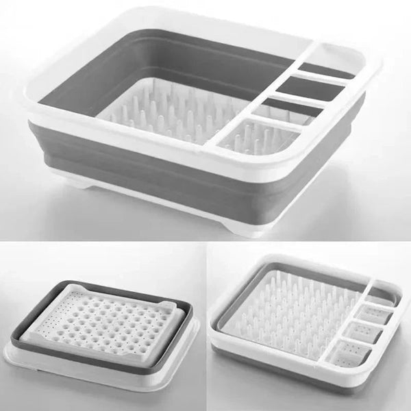 Foldable Kitchen Dish Rack Storage Tray Racks & Holders