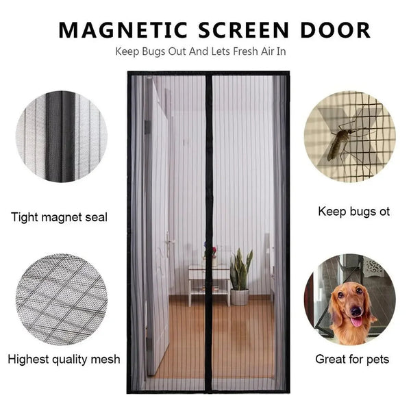 Magnetic Mosquito Net Door Screen 80X210cm White Window Screens
