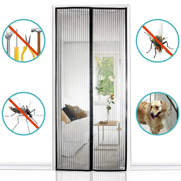 Magnetic Mosquito Net Door Screen 110X210cm Window Screens
