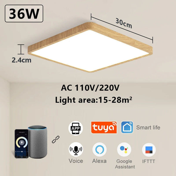 Smart Led Ceiling Lamp Voice Control App Lamps