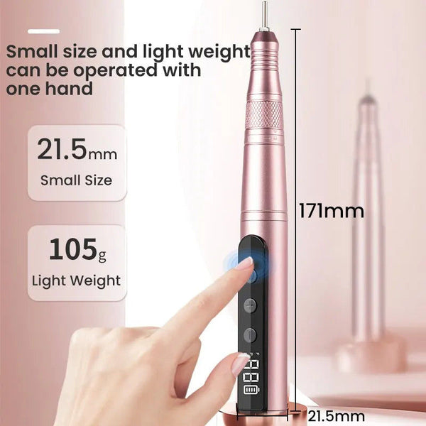 35000Rpm Cordless Nail Drill Kit Led Pink Manicure & Pedicure Tools & Kits