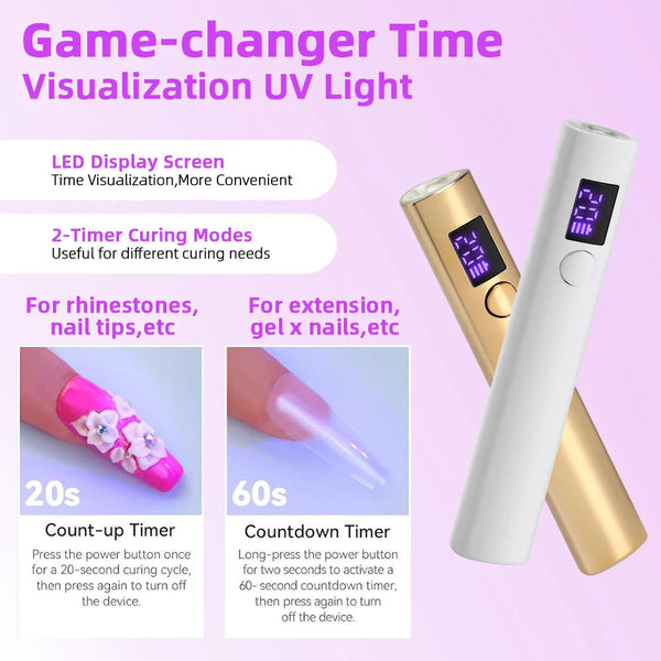 Mini Uv Led Nail Dryer Lamp Usb Gold Nail Dryers & Lamps