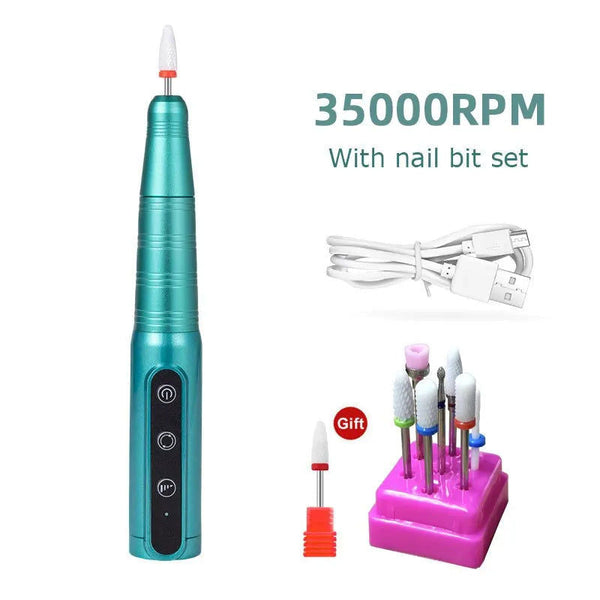Wireless Nail Drill Pen 35000Rpm Usb Rechargeable Manicure & Pedicure Tools & Kits