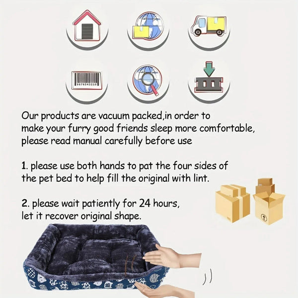Xl Blue Pet Dog Bed Sofa Mat For All Sizes Pet Beds