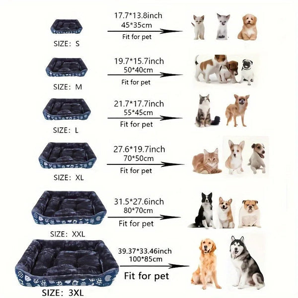 Xxl Blue Pet Dog Bed Sofa Mat For Cats And Dogs Pet Beds