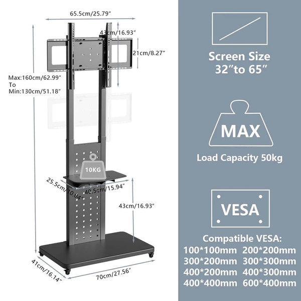 Heavy Duty Mobile Tv Stand With Wheels Tv Stands & Mounts