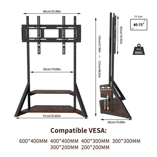Floor Tv Stand For 40 75" Lcd Led Tv Stands & Mounts
