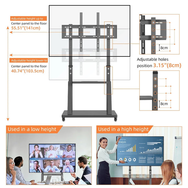 Heavy Duty Mobile Tv Cart Stand Tv Stands & Mounts