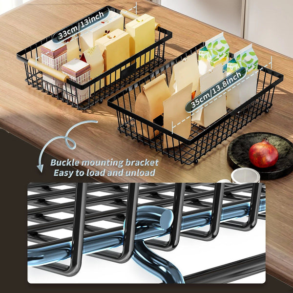 2 Tier Metal Fruit Vegetable Storage Basket Storage Bins & Baskets