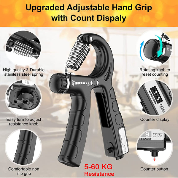 2 Pack Hand Grip Strengthener For Fitness And Wrist Rehabilitation Hand Grippers