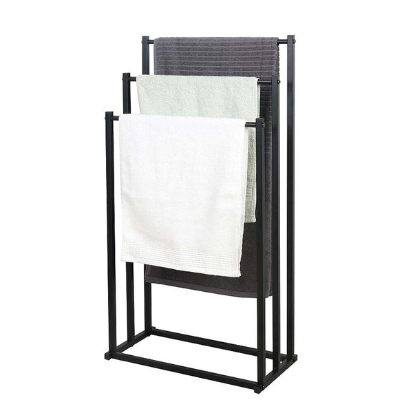 Metal Free Standing Towel Rack 3 Tier Bathroom Rail Shelf Dryer Towel Racks