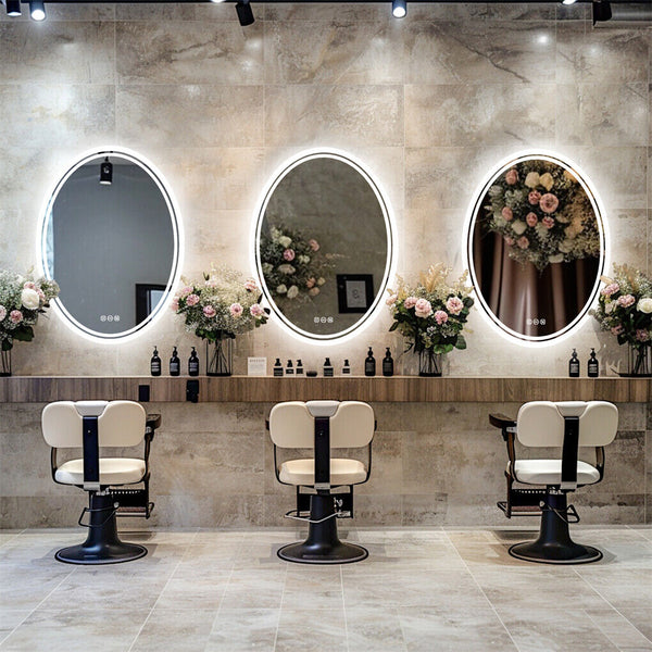 500X700mm Led Bathroom Mirror Oval Dimmable Anti Fog Mirrors