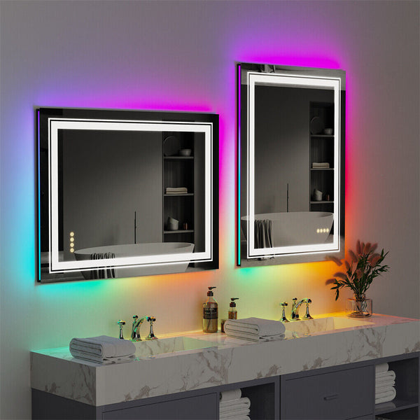 500X700mm Led Bathroom Mirror Anti Fog Illuminated Shatterproof Mirrors
