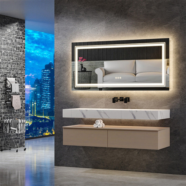1400X700mm Led Bathroom Mirror Anti Fog Illuminated Mirrors
