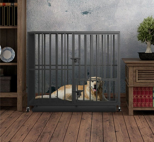 38 Heavy Duty Dog Cage Large Xl Xxl Pet Kennel On Wheels Dog Cages
