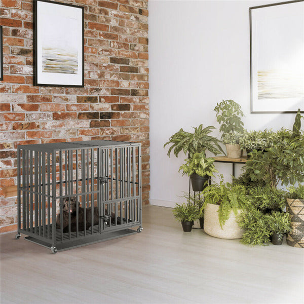 38 Heavy Duty Dog Cage Large Xl Xxl Pet Kennel On Wheels Dog Cages
